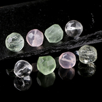Perle d'ananas en quartz naturel transparent, pierre en cristal transparent à facettes pour la fabrication de bijoux DIY, véritable pierre précieuse de quartz pour boucles d'oreilles