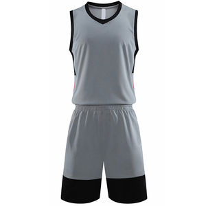 Vêtements de sport en gros, uniformes de basket-ball, maillots respirants réversibles imprimés à col en V, personnalisables, de haute qualité, séchage rapide, OEM - Product Image 2