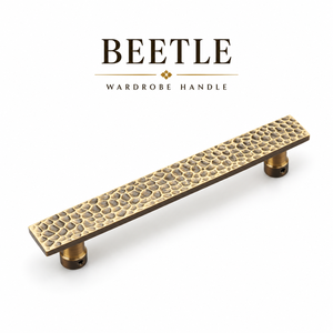 Wardrobe Handle BEETLE With Matte Antique Finish Decorative Cabinet Hardware For Furniture Doors <b>Drawers</b> And Storage <b>Units</b> - Product Image 3
