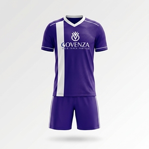 For White <b>Soccer</b> Jersey Set Short <b>Sleeve</b> Quick Dry Sublimation Custom Team Training Match Wear - Product Image 1