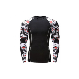 Men BJJ Rash Guard UPF50 Full Sleeve MMA <b>Compression</b> <b>Shirt</b> Breathable Swim <b>Shirt</b> Printed Custom Logo OEM ODM Wholesale - Product Image 1