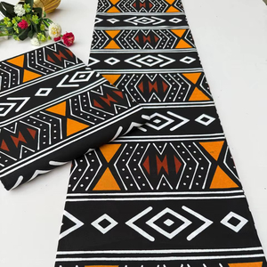 ผ้าฝ้ายสไตล์แอฟริกันพิมพ์ลายขี้ผึ้งและอังการา OEM สำหรับชุดเสื้อผ้ากระเป๋าเครื่องประดับเหมาะสำหรับการสร้างแบรนด์การเมืองโมร็อกโก - Product Image 2