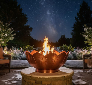 Chimenea de Hierro para Exteriores, Chimenea Moderna de Gas Natural con Llameador para Patio, Jardín, Terraza y Camping - Product Image 2