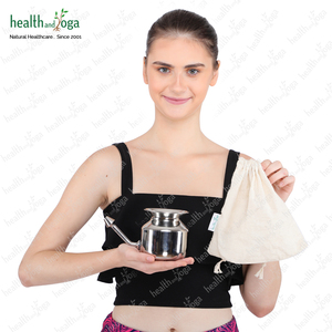 HealthAndYoga Stelokleen - Jarra Neti de Acero Inoxidable, Herramienta Ayurvédica para Enjuague Nasal Jala Neti, para la Higiene Diaria - Product Image 4