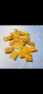 Pierre de Rune en Agate Jaune Naturelle, Cube de Cristal Gravé, Mini Pierre Sculptée, Décoration Guérisseuse, Pierres Précieuses en Vrac - Product Image 2