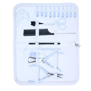 Juego de Herramientas Blancas para Extensiones de Cabello de Salón con Alicates Aplicadores de Microlink, Gancho para Cabello, Peine de Seccionamiento y Agujas de Coser - Product Image 6