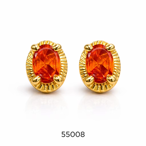 Pendientes de Coral Chapados en Oro de Aleación de Zinc de Primera Calidad MOLL JEWELLERS, 0.3 mm de Grosor, Joyería Moderna para Mujer, para Bodas y Fiestas, de Terceros - Product Image 1