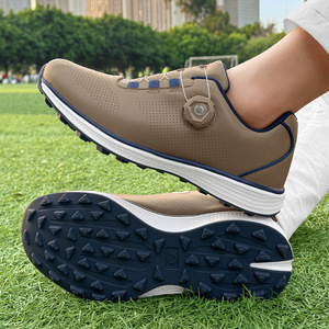 Chaussures de cricket printemps-été pour hommes, respirantes, à crampons, antidérapantes, à bouton, baskets décontractées d'extérieur, semelle extérieure en caoutchouc, coton - Product Image 3