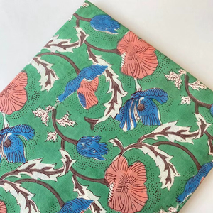 Tissu en coton imprimé au bloc, écologique et sur mesure, pour housses de coussin, robes, rideaux, sacs, projets d'artisanat - Textiles de maison pour garçons - Product Image 1