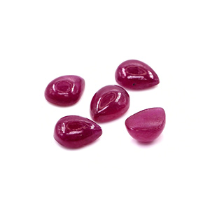 Rubíes naturales de Bangkok calibrados en forma de pera de 8x10 mm, rubíes naturales sueltos en forma de cabujón para la fabricación de joyas, listos para usar. - Product Image 4