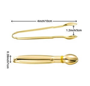 Premium Stainless Steel Ice <b>Tongs</b> Professional Ice Bucket <b>Serving</b> Tool Luxury Beverage Bar Kitchen Restaurant Supply - Product Image 2