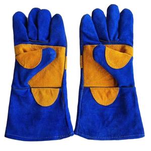 ผู้ผลิตขายส่งถุงมือหนังแพะสีขาวนุ่มสำหรับผู้ชาย ถุงมือหนังวัวแท้สำหรับงานเชื่อมอาร์กอนเพื่อความปลอดภัย - Product Image 3