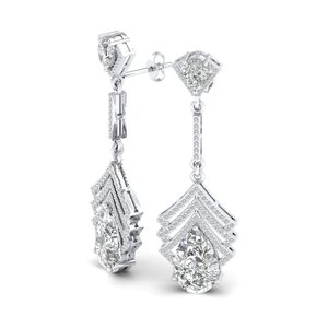 REYES Exquisitos Pendientes Colgantes de Plata de Ley 925 con Diamantes Cultivados en Laboratorio CVD HPHT, Regalo de Aniversario, Joyería para Mujer - Product Image 3