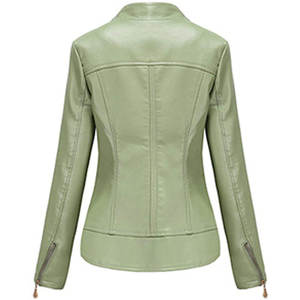 ซัพพลายเออร์ที่ดีที่สุด เสื้อแจ็คเก็ตหนังแกะพิมพ์ลายถักนิตติ้งสำหรับผู้หญิงไซส์พลัส ฤดูใบไม้ร่วง ฤดูหนาว ปี 2025 ระบายอากาศได้ดี สีพื้น - Product Image 3