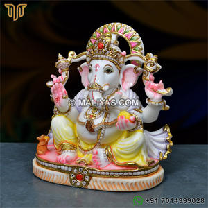 Murti de Ganesha de Resina |   Ídolo Decorativo del Dios Ganesha para el Hogar y el Templo - MALIYAS - Product Image 4