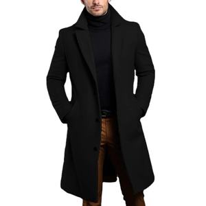 Manteaux Trench d'Hiver Personnalisés pour Hommes – Vestes en Laine Mi-Longues Chaudes de Luxe pour Hommes – Manteaux Décontractés et Confortables pour Hommes d'Affaires - Product Image 4