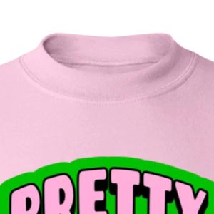 Sudadera de cuello redondo con estampado gráfico Pink Pretty Girls Only, de manga larga con puños acanalados, top casual de forro polar para mujer, estilo urbano a la moda. - Product Image 3