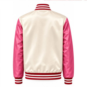 Chaqueta Universitaria Champion 2026 para Hombre, Color Rosa y Blanco, Logotipo Bordado, Estilo Preppy, para Otoño - Product Image 3