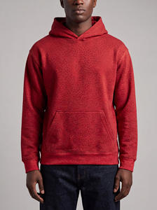Sudadera con Capucha Roja para Hombre con Pedrería, Estilo Urbano, Casual, con Bolsillo Canguro - Product Image 2