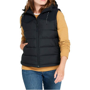 Gilet matelassé léger à capuche pour femme, manteau sans manches en duvet, vêtement bouffant personnalisé, vente en gros, OEM - Product Image 6
