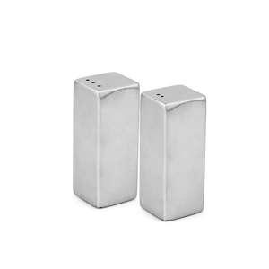 Ensemble de 2 salières et poivrières décoratives en métal, finition argentée, sans danger pour les aliments, idéal pour la table - Product Image 5