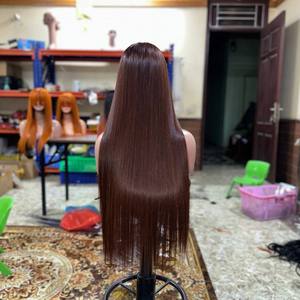 Perruques en cheveux humains en gros, perruque Lace Frontale en cheveux bruts vietnamiens, longue, densité 250%, avec fermeture en dentelle personnalisée - Product Image 2