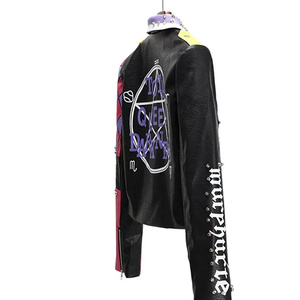 Chaquetas de estilo personalizado Moda Spike Stud Moto Rock Punk Spike Tachonado Motocicleta Biker Chaqueta de cuero genuino para hombres - Product Image 4