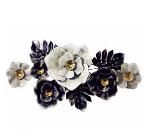 Nouvelle conception d'art mural en métal décoratif, motif floral fait main, décoration murale en métal personnalisée - Product Image 3