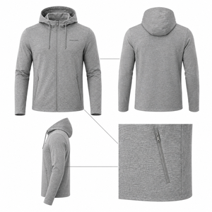 Chaqueta de entrenamiento para equipos, cuello alto, forro de malla, poliéster, media cremallera, ligera, de invierno, para hombre, de alto rendimiento, al por mayor - Product Image 3