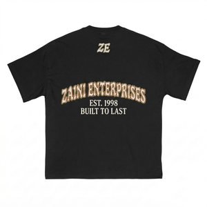 T-shirt simple pour homme, 240 GSM, coton premium, jersey simple, noir, coupe classique, anti-plis, logo personnalisé sur le devant, OEM ODM - Product Image 2