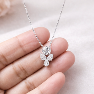 Cadena de diamantes y piedras preciosas en plata de ley 925, collar minimalista hecho a mano para mujer - Product Image 6