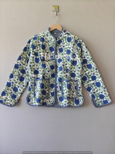 Cotton Handmade Reversible <b>Light</b> <b>Weight</b> Quilted Floral Printed Summer/Winter Full Sleeve <b>Jacket</b> - Product Image 1