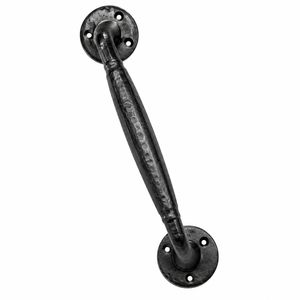 Manija de puerta de hierro fundido negro de alta resistencia con agarre largo para armario y guardarropa |   Herraje Decorativo para Puerta de Granero con Manija - Product Image 1