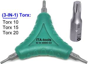 Destornillador multifunción Torx, Hexagonal, Plano, Pozidriv, Phillips 3 en 1 con punta magnética antideslizante y forma triangular - Product Image 3