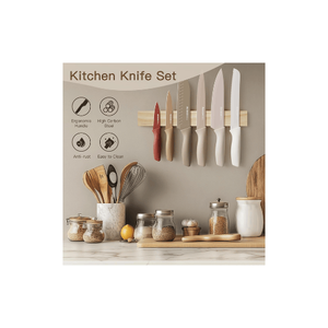 Set di 13 Coltelli da Cucina in Acciaio Inossidabile Antiruggine, Lavabili in Lavastoviglie, con 6 Lame - Product Image 5