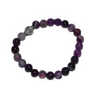 Gemstone Handmade 8mm Natural Crystal Cotton Candy Agate Bead Healing Gemstone Pink Agate <b>Bracelet</b> for Gift - Product Image 2