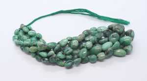 Cuentas de Esmeralda Natural AAA en Forma de Pepita Lisa, 8x12-13x16 MM, Cuentas Sueltas de Esmeralda de 16 Pulgadas para la Fabricación de Joyas - Product Image 4