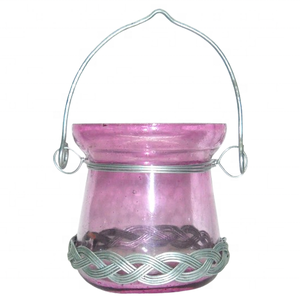 Linterna con tarro de vidrio de trabajo de ratán Artesanía rústica Colgante Hurricane Diseño único 2025 Artículo hecho a mano Producto estándar superior - Product Image 5