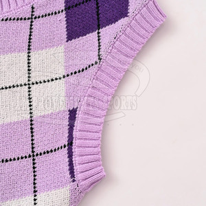 Chaleco de punto recortado para mujer de estilo único de Color sólido, ropa, Chaleco de punto recortado para mujer - Product Image 4