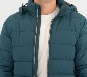 Chaqueta Acolchada con Capucha para Hombre, Cierre de Cremallera, Corte Regular - Product Image 2