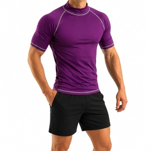 Premium <b>Men's</b> Athletic <b>Compression</b> Rash Guard <b>Shirt</b> UPF50+ Polyester/Nylon Custom Fitness Wear OEM ODM Factory Direct - Product Image 4