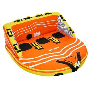 1-3 Riders <b>Inflatable</b> Towable Tube for Boating 510lbs Water Sport Tube with High Towing Capacity - Product Image 1