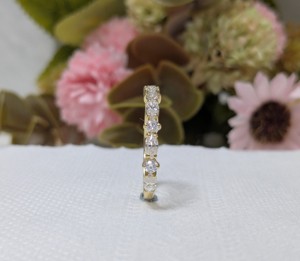 Bague de fiançailles et de mariage de luxe en or jaune massif 14 carats avec moissanite taille marquise 1 carat couleur D VVS, sertie à griffes, demi-éternité, cadeau d'anniversaire - Product Image 3