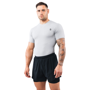 Camiseta Deportiva de Compresión Cromada para Hombre, Manga Corta, Ajuste Premium, Ropa Deportiva, Camiseta de Gimnasio, Venta al Por Mayor, Ropa Deportiva Activa - Product Image 2