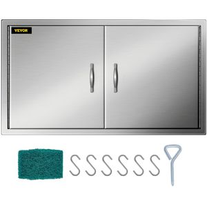 Armadio commerciale per cucina all'aperto doppio 42W X 21H pollici in acciaio inox barbecue porte di accesso per isola stazione di grigliatura - Product Image 1