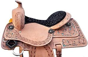 Selles de dressage en cuir véritable de style occidental | Différentes tailles pour l'équitation, selle de dressage de cheval anglais de qualité supérieure - Product Image 2