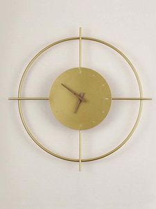 <b>Decorative</b> Gold Metal <b>Wall</b> <b>Clock</b> With Contemporary Design For Living Room Bedroom Office And Modern Home Interiors - Product Image 4