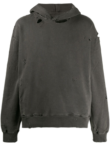 Wholesale price OEM Custom Made Women Distress Hoodies Street Wear Best Material Quick Dry Breathable Women Distress Hoodies - Product Image 4
