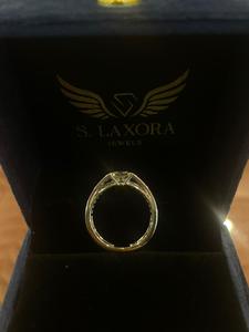 Bague de déclaration pour homme en or blanc 9K avec diamants de laboratoire taille princesse et émeraude, 2,63 carats, plaqué rhodium - Product Image 4