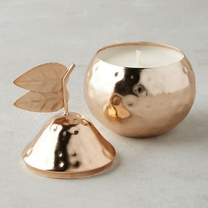 Pot à bougie en cuivre martelé élégant pour l'éclairage et la décoration de table dans les hôtels et les maisons - Product Image 1